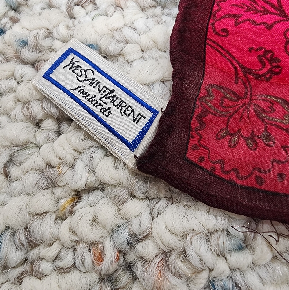 Authentic YSL Large Silk Scarf - Picture 3 of 10